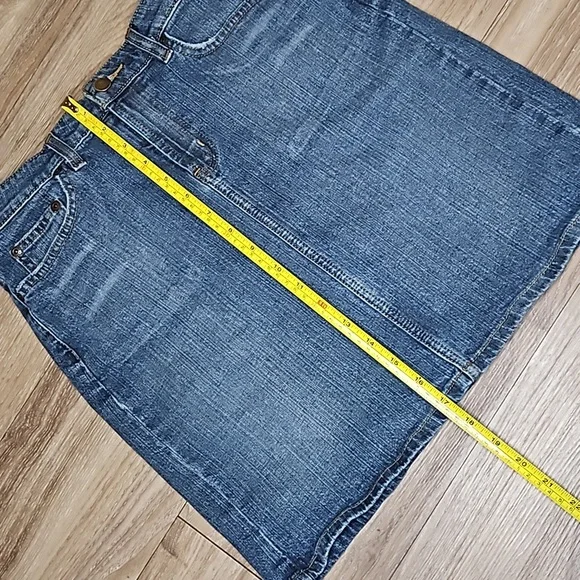 Mossimo Denim Stretch Blue Jean Skirt Women's 8 - Picture 15 of 16